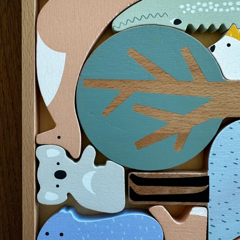 Australian Animal Wooden Puzzle Koala Kangaroo